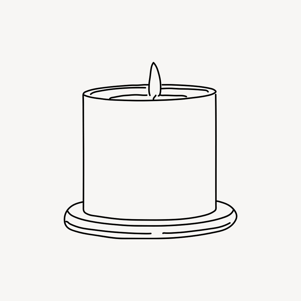 Scented candle, aesthetic illustration design element 