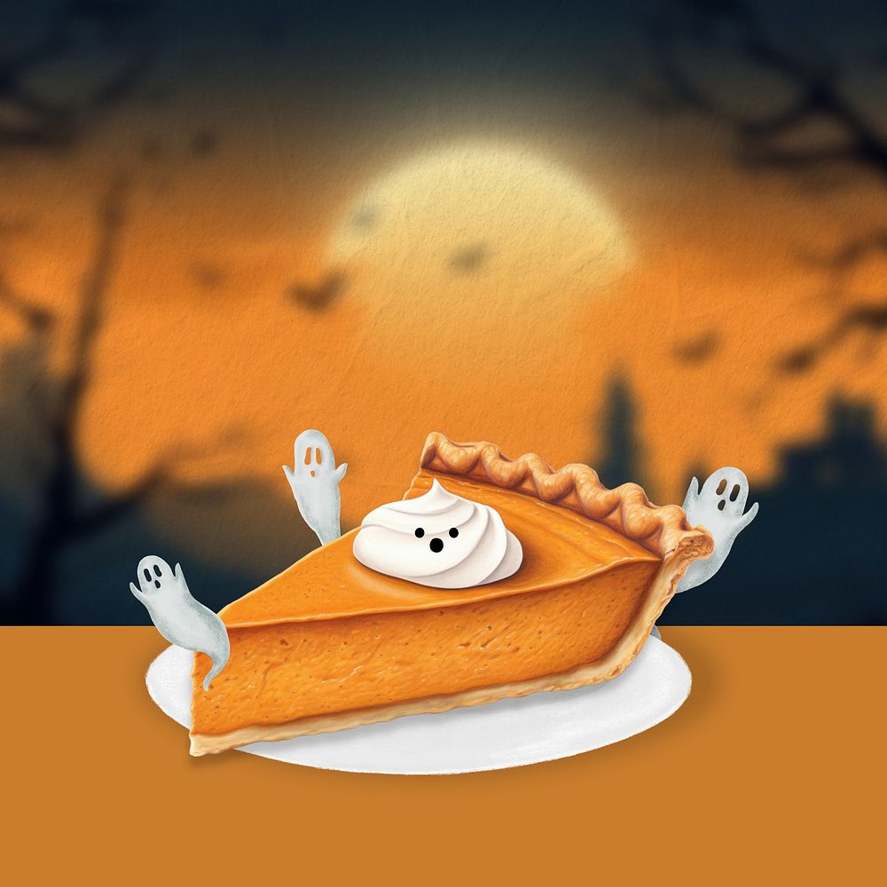 Pumpkin pie, food digital art