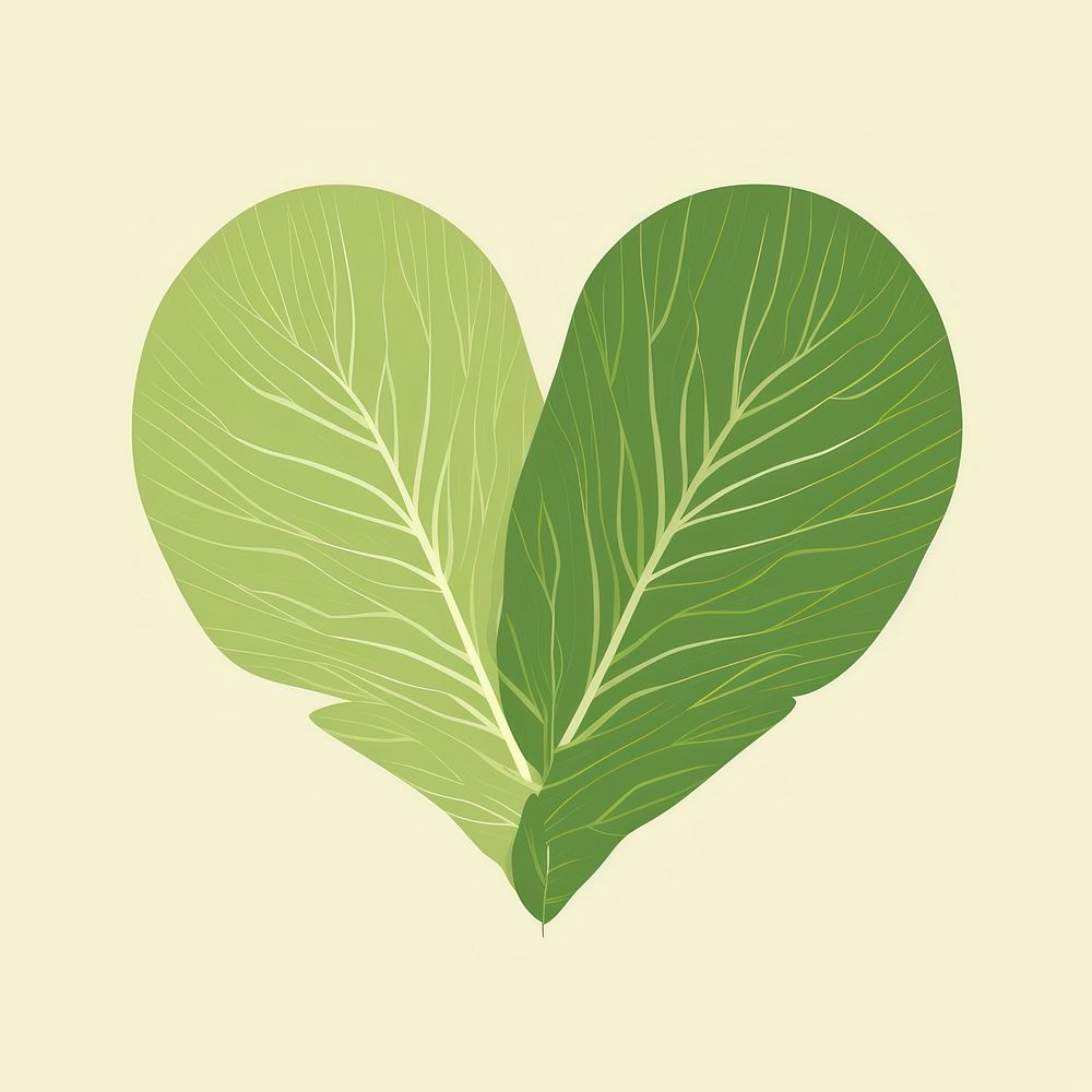Green heart food leaf vegetable. AI generated Image by rawpixel.