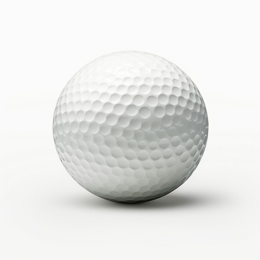 Golf ball sports white white background. 