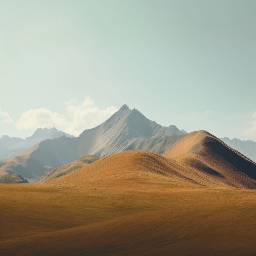 Mountains landscape mountain outdoors. AI generated Image by rawpixel.