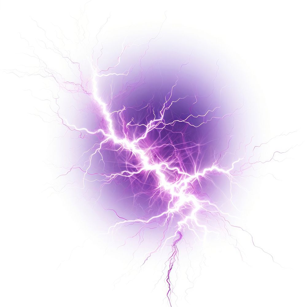 Thunderstorm lightning purple electricity. AI generated Image by rawpixel.