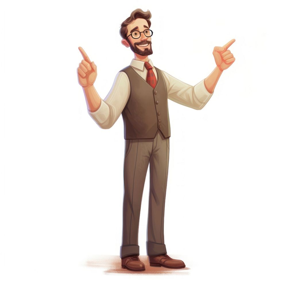 Teacher standing adult man. AI generated Image by rawpixel.