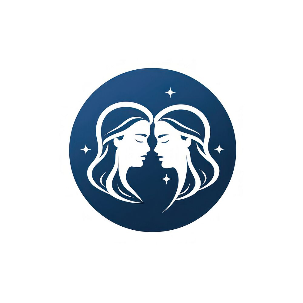Symbol logo togetherness hairstyle. AI generated Image by rawpixel.