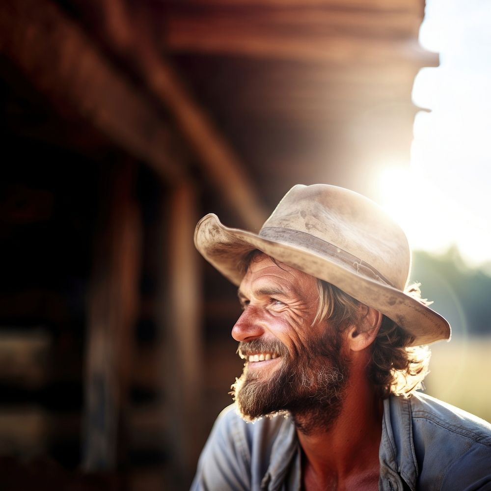 Country man portrait smile adult. AI generated Image by rawpixel.