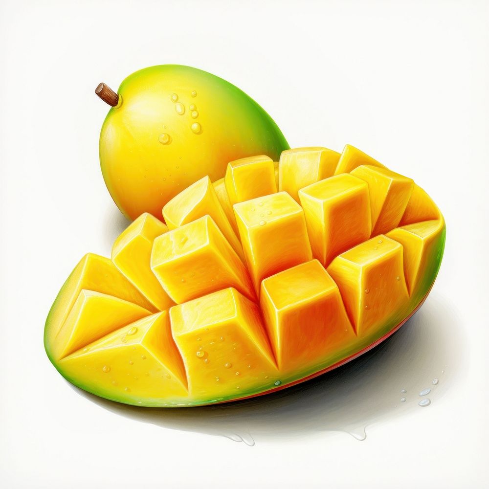 Mango fruit yellow plant. AI generated Image by rawpixel.