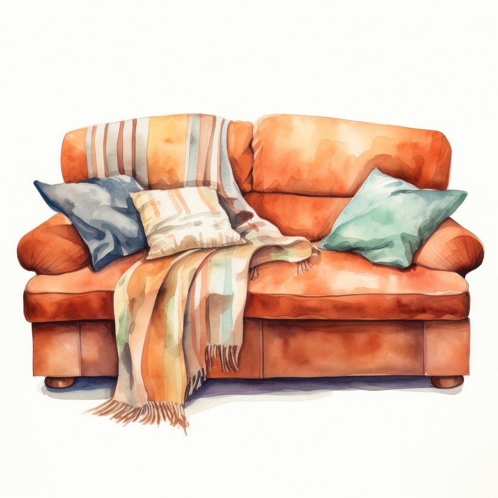 Sofa furniture cushion chair. AI generated Image by rawpixel.