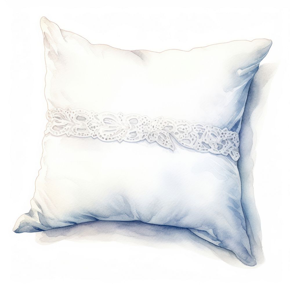 Pillow cushion white white background. AI generated Image by rawpixel.