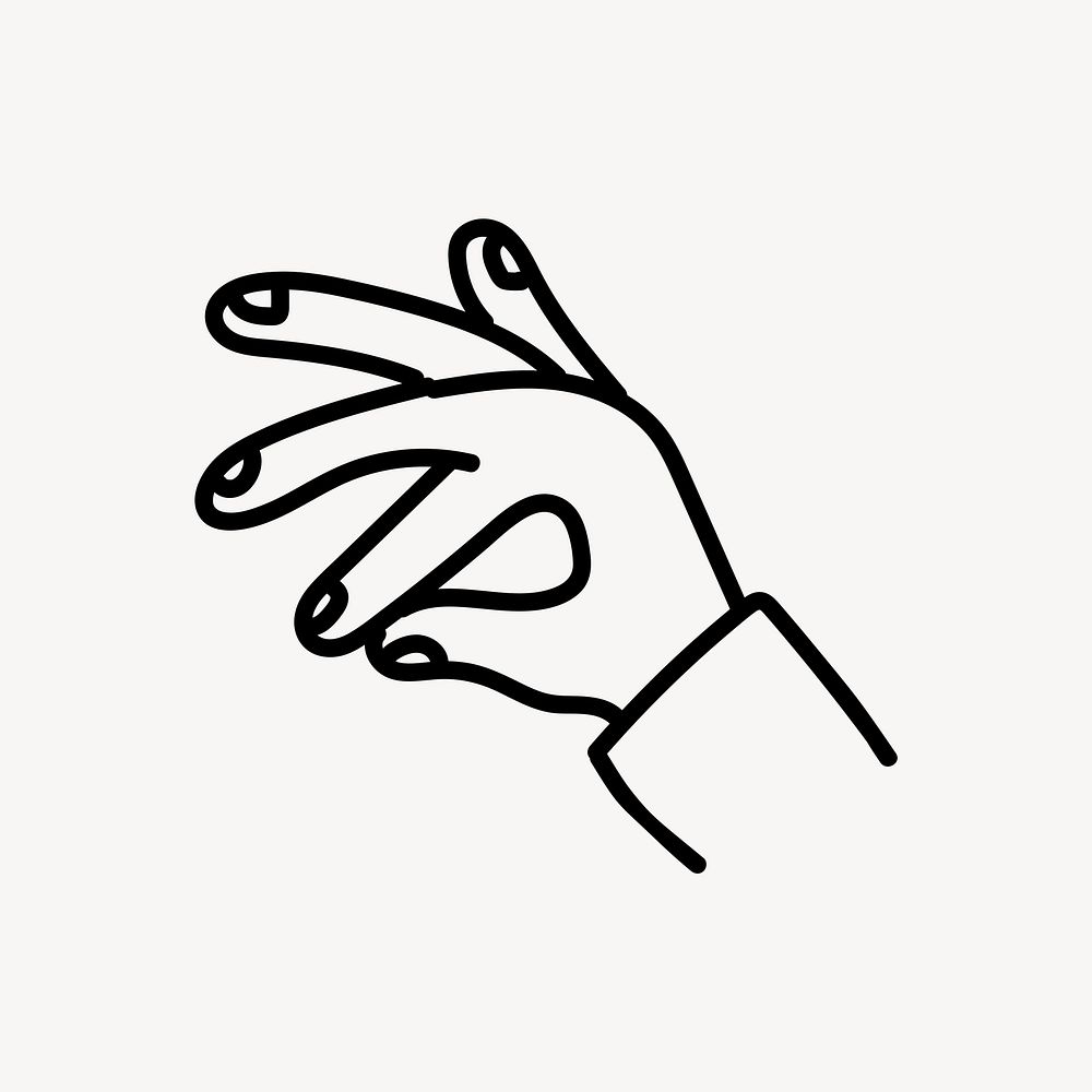 OK hand sign doodle illustration design