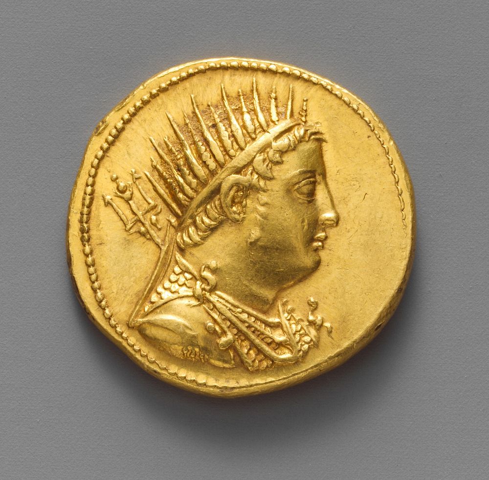 Gold oktadrachm of Ptolemy IV Philopator