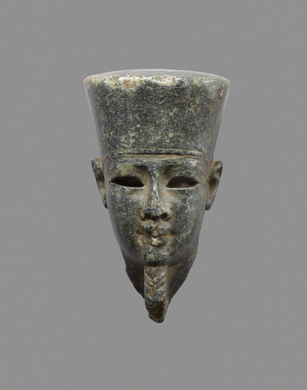 Head possibly from a figure of Amun-Min