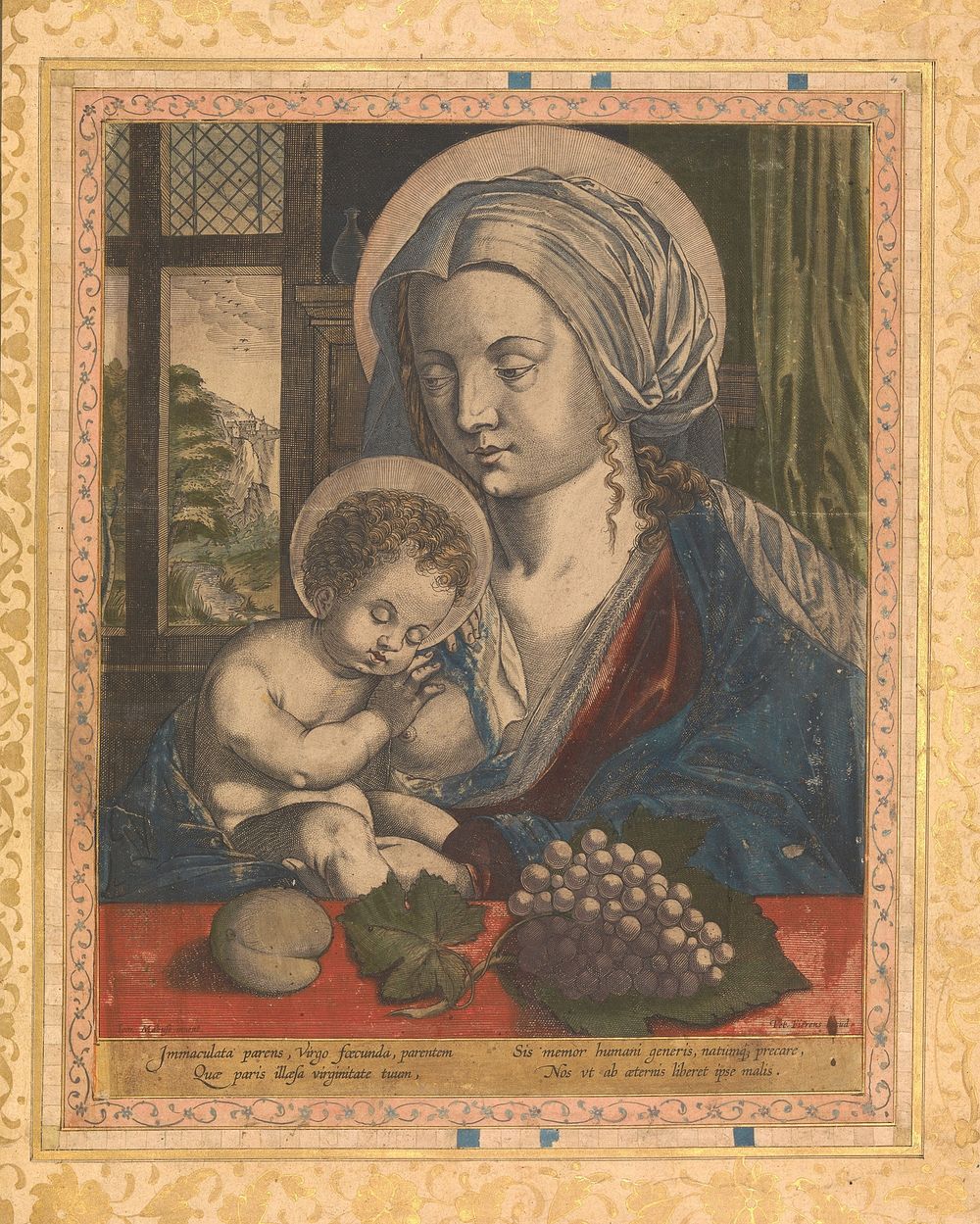 "Virgin and Child," Folio from the Bellini Album, ca. 1600