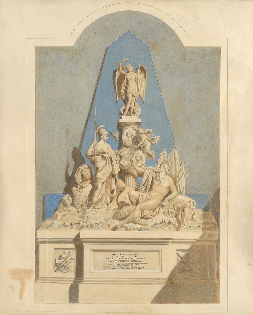 Design for "The Three Captains Memorial" by Various artists/makers
