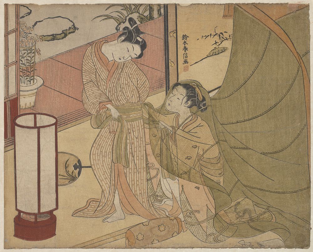 Parting of Lovers: The Morning After by Suzuki Harunobu