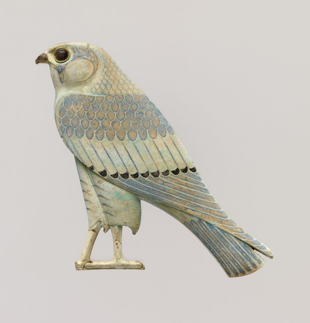 Inlay depicting a falcon