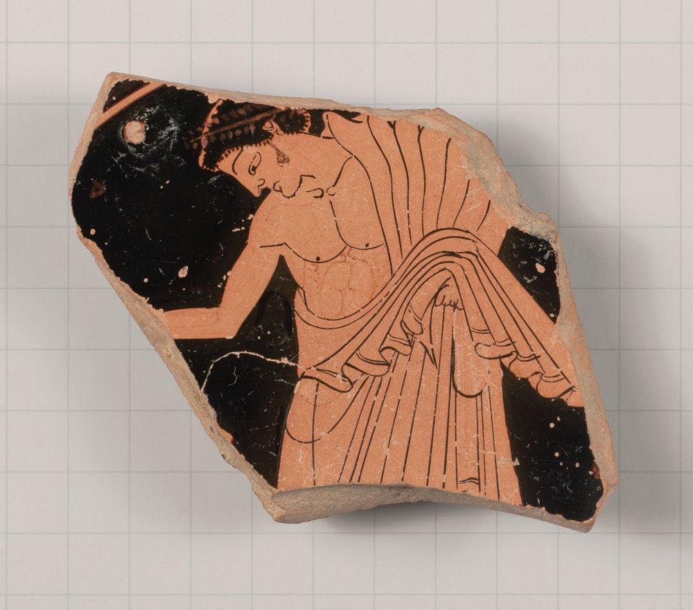 Terracotta fragment of a kylix (drinking cup)