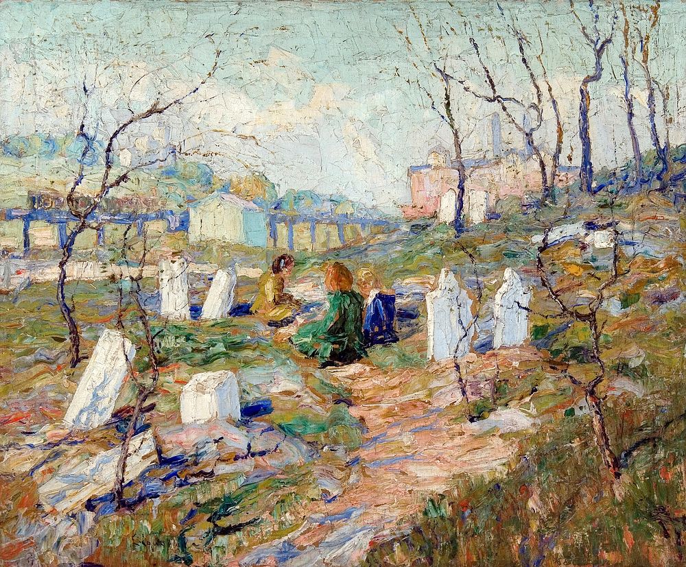 Graveyard by Ernest Lawson
