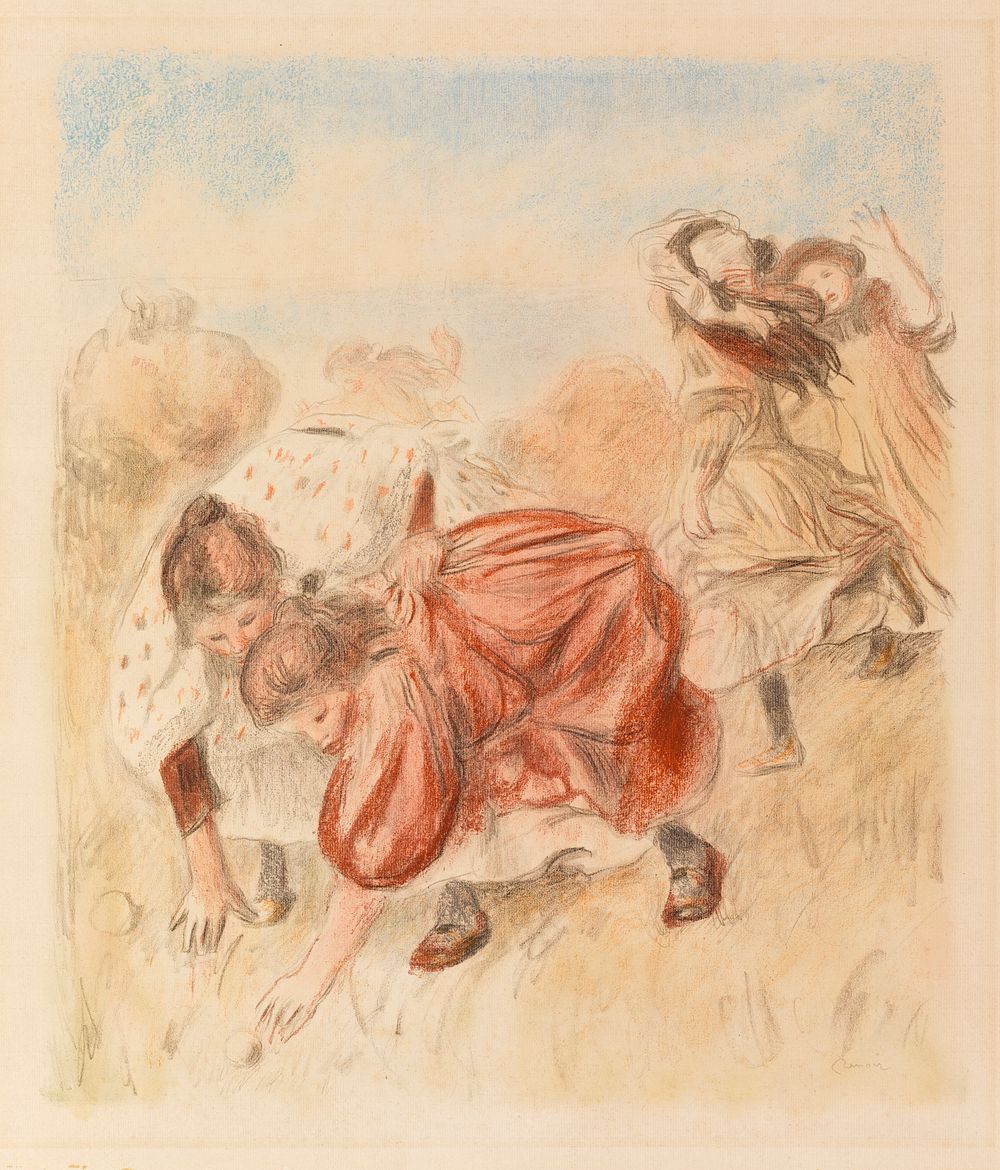 Children Playing Ball (Enfants jouant Ã  la balle) by Pierre Auguste Renoir
