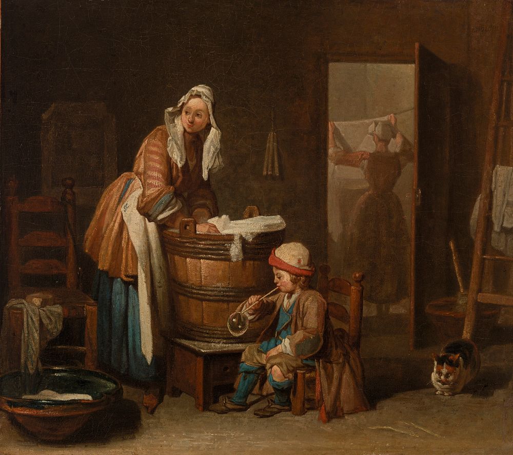 Woman Doing Wash (The Washerwoman) by Jean Siméon Chardin