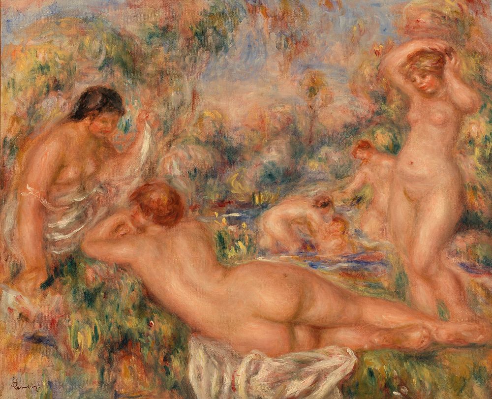 Bathers (Baigneuses) by Pierre Auguste Renoir