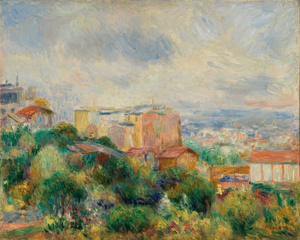 View From Montmartre (Vue de Montmartre) by Pierre Auguste Renoir