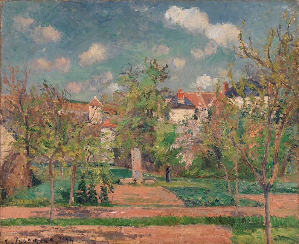 Garden in Full Sunlight (Le Jardin au grand soleil, Pontoise) by Camille Pissarro