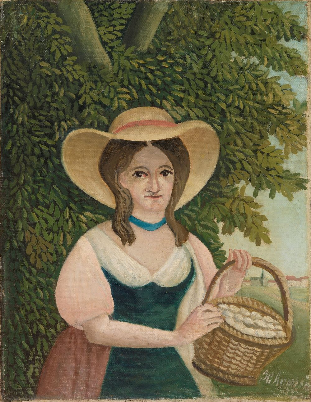 Woman with Basket of Eggs (La Femme au panier d'Å"ufs) by Henri Rousseau