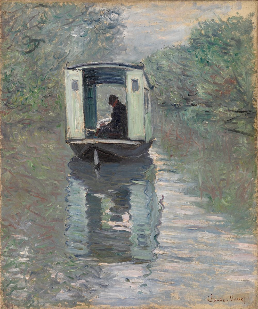 The Studio Boat (Le Bateau-atelier) by Claude Monet