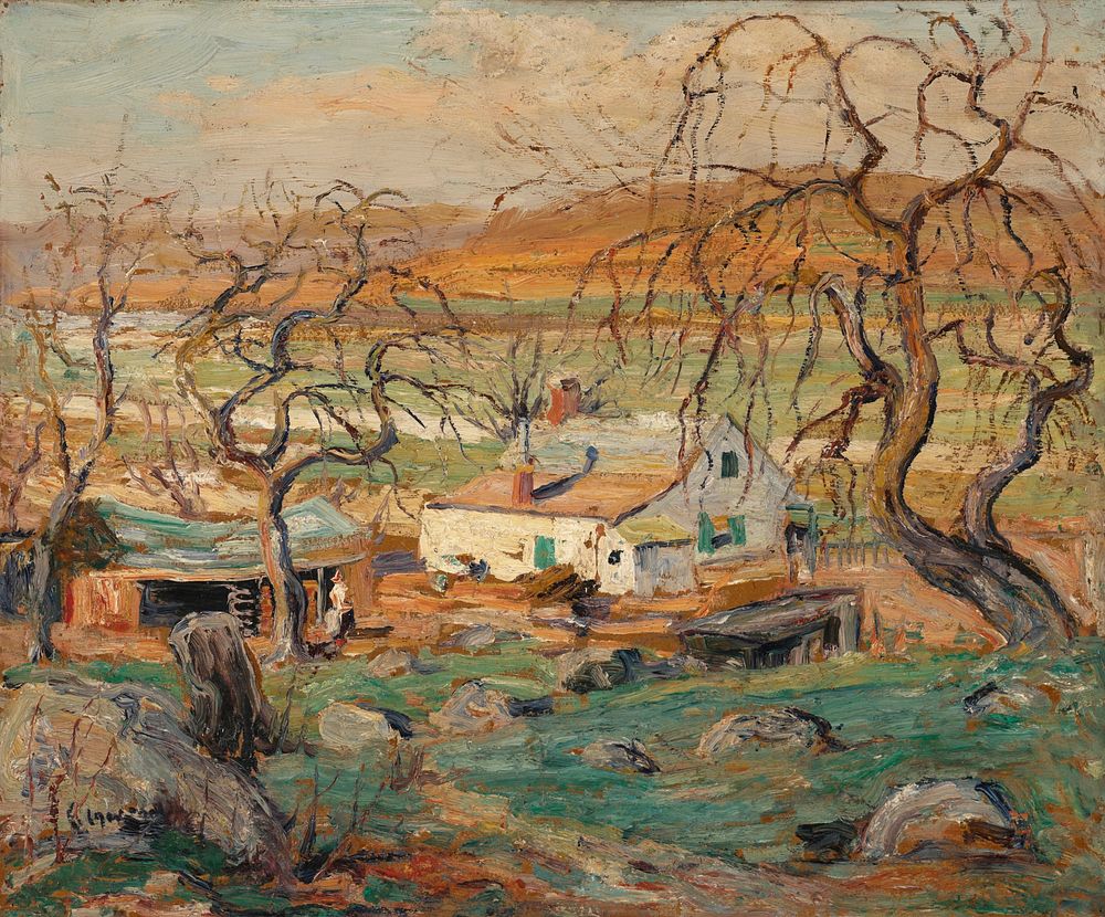 Landscape with Gnarled Trees by Ernest Lawson