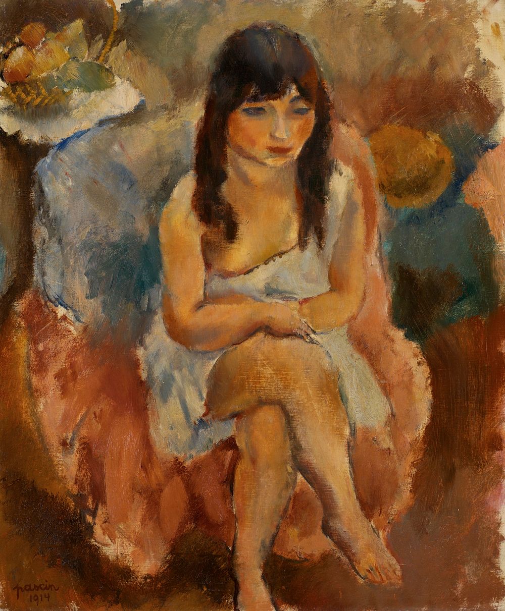 Seated Figure (Jeune fille assise) by Jules Pascin