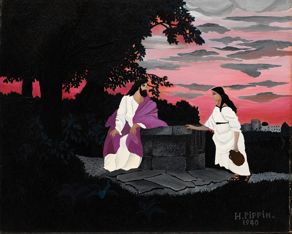 Christ and the Woman of Samaria by Horace Pippin