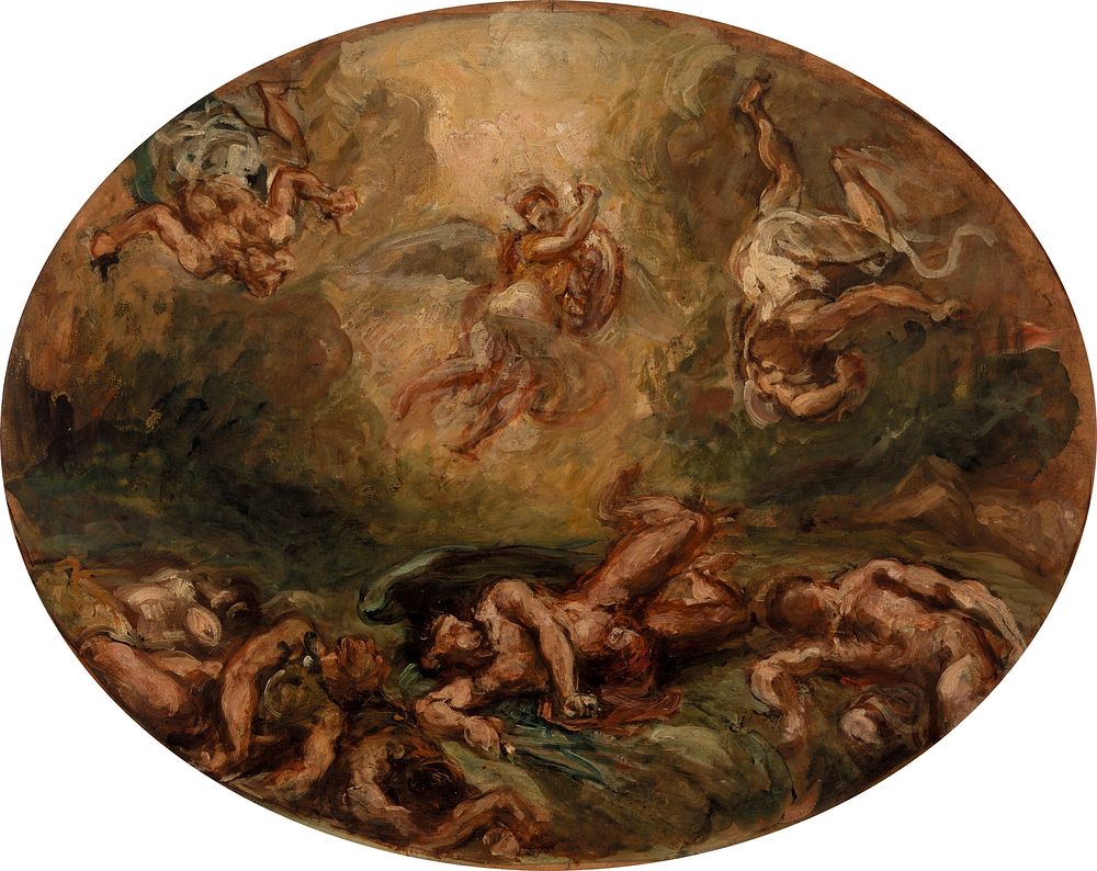 Saint Michael Defeats the Devil by Eugène Delacroix