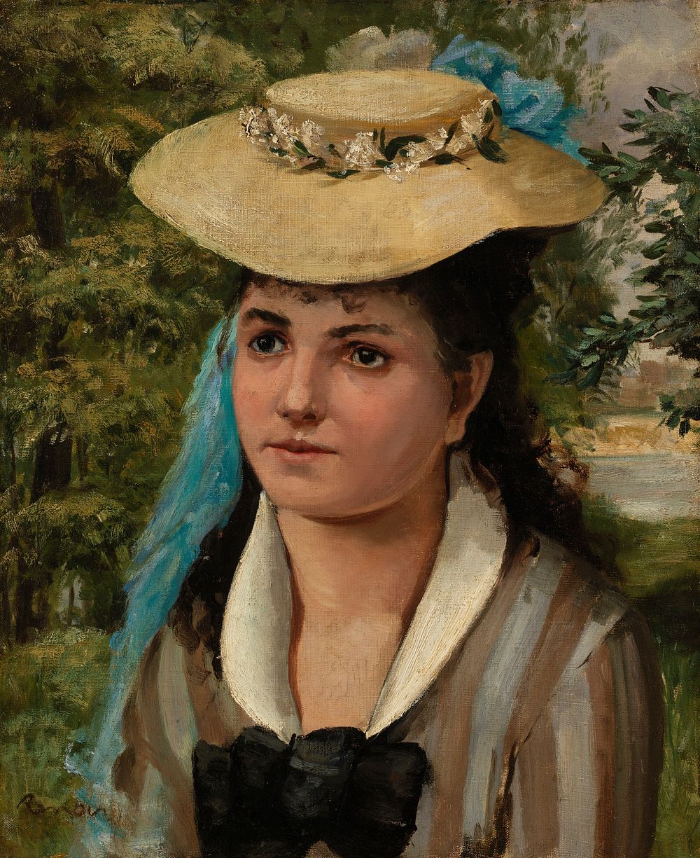 Lise in a Straw Hat (Jeune fille au chapeau de paille) by Pierre Auguste Renoir