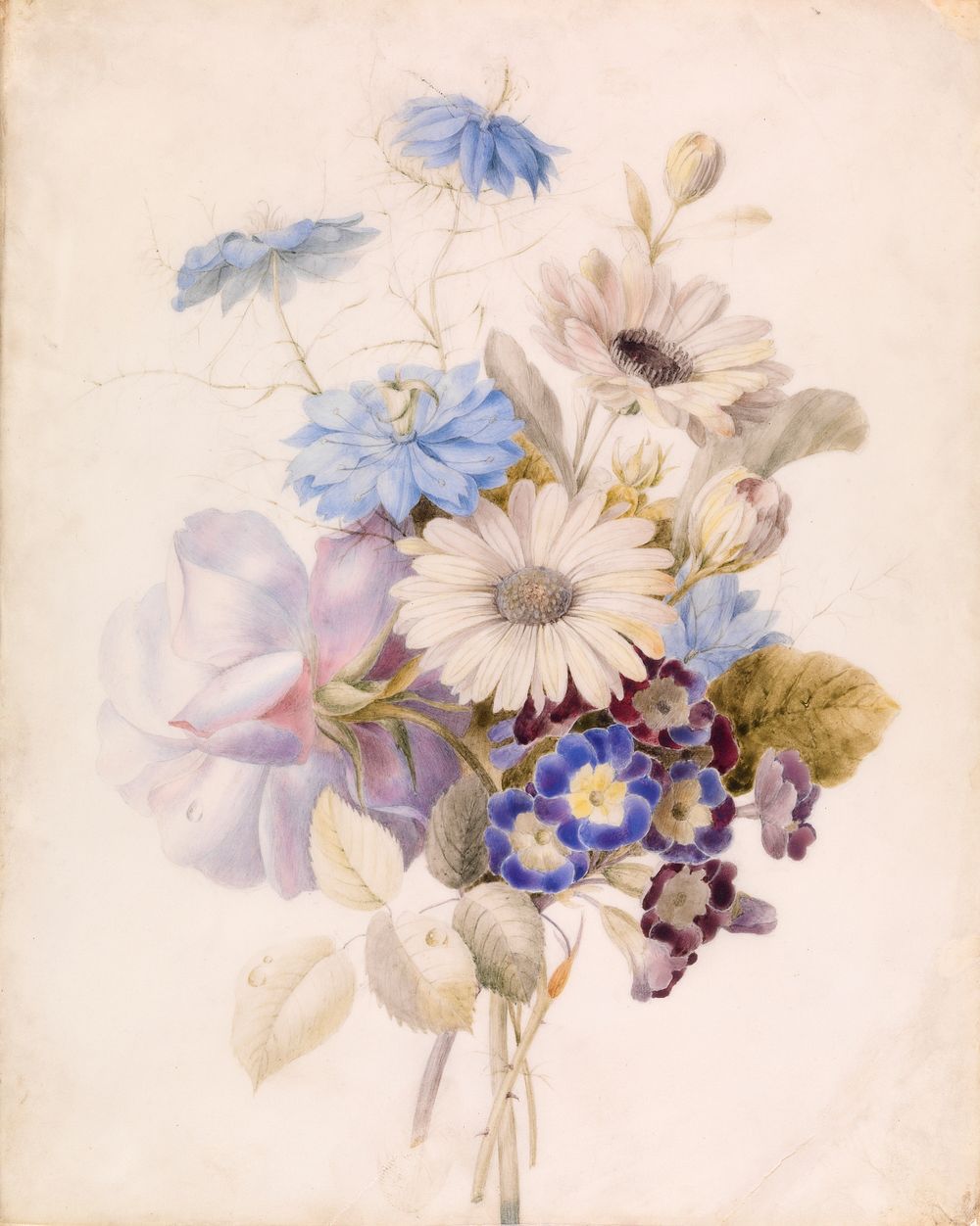 Flowers with Daisies by Unidentified artist