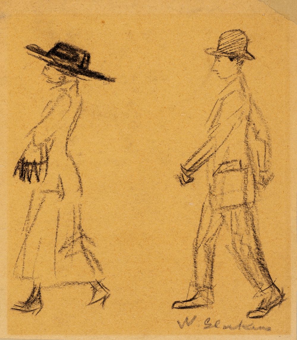 Man Following Woman by William James Glackens