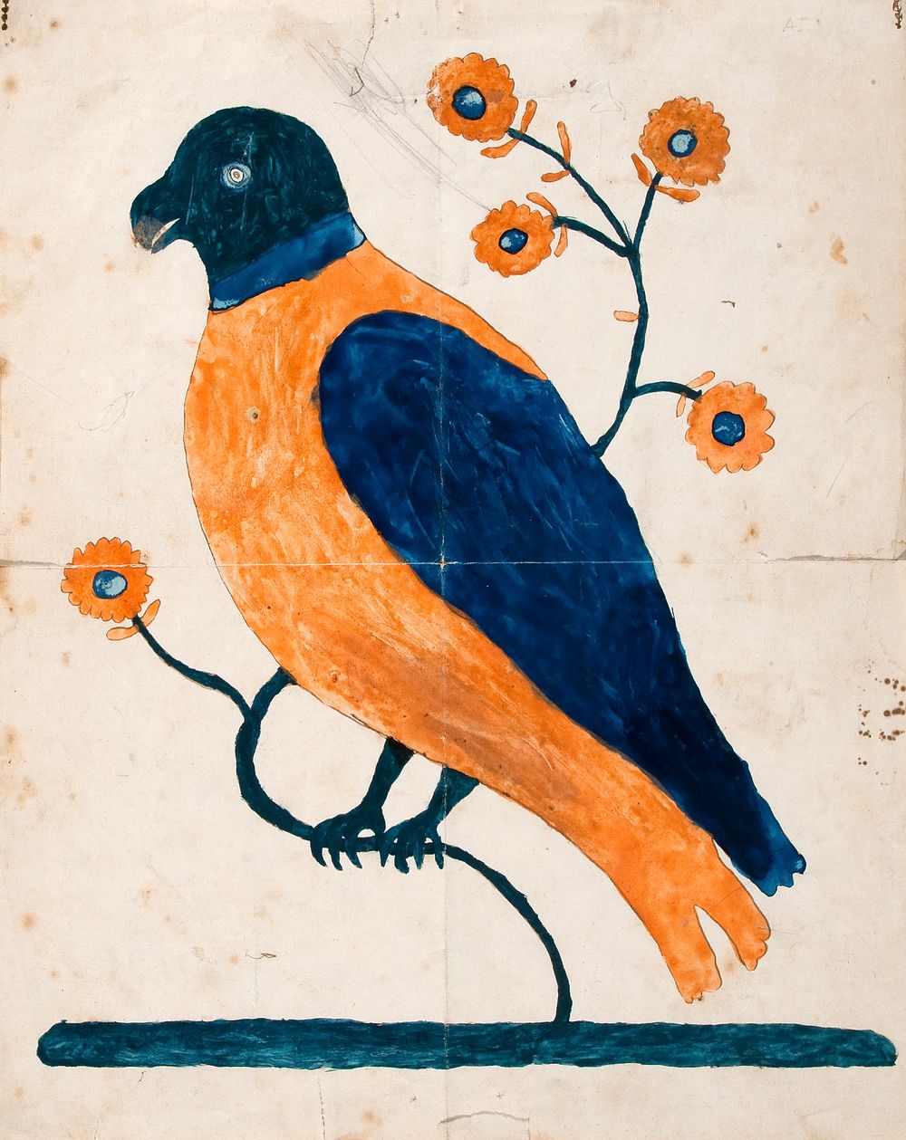 Bird on Twig by Unidentified artist