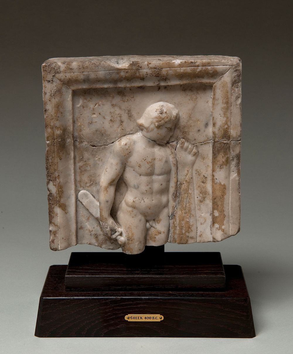 Relief Plaque: Nude Male by Unidentified artist