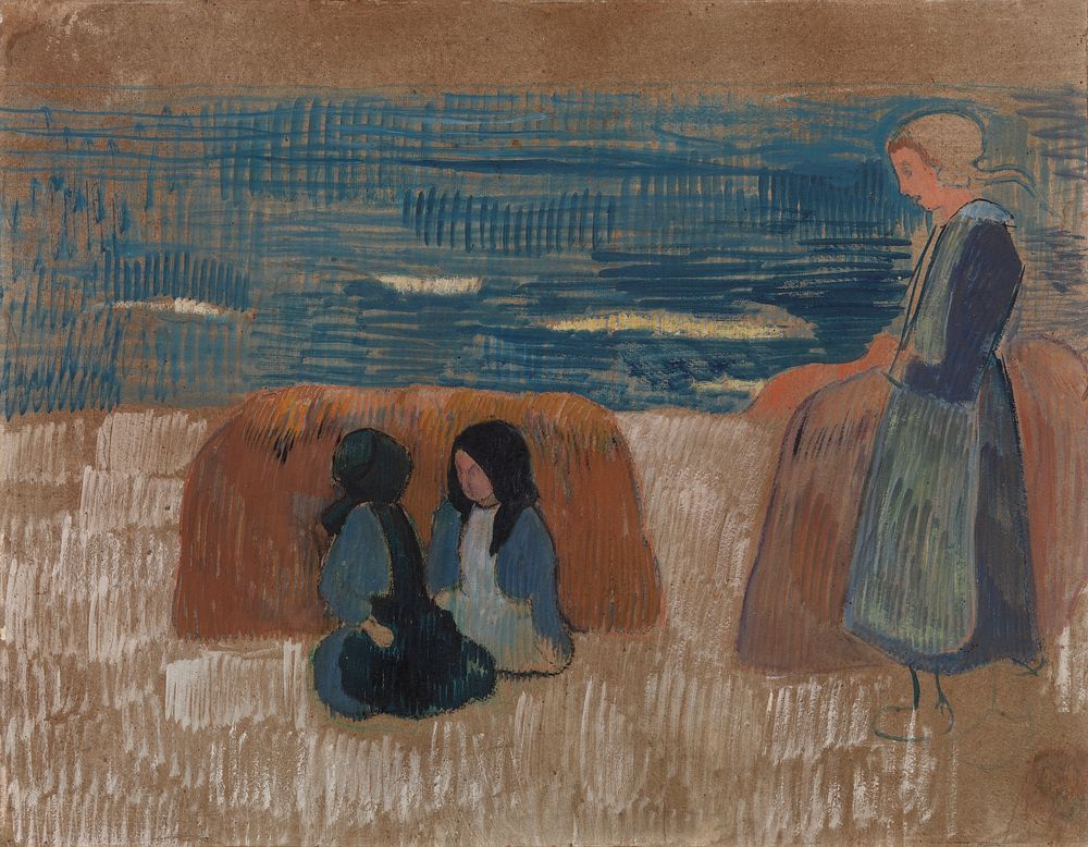 Breton Women by the Sea by Paul Sérusier, Paul Gauguin