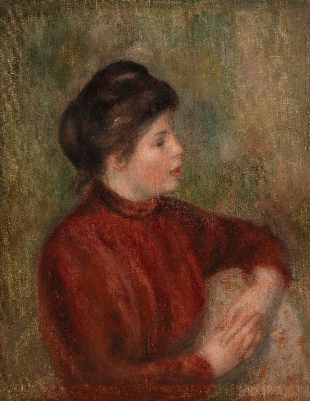 Woman Leaning on a Chair (Femme appuyée sur une chaise) by Pierre Auguste Renoir