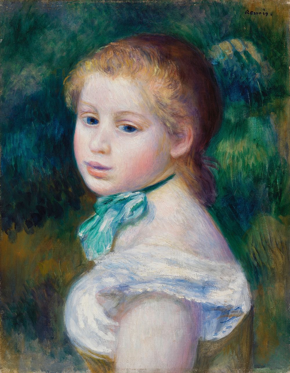 Head of Young Girl (Tête de jeune fille) by Pierre Auguste Renoir