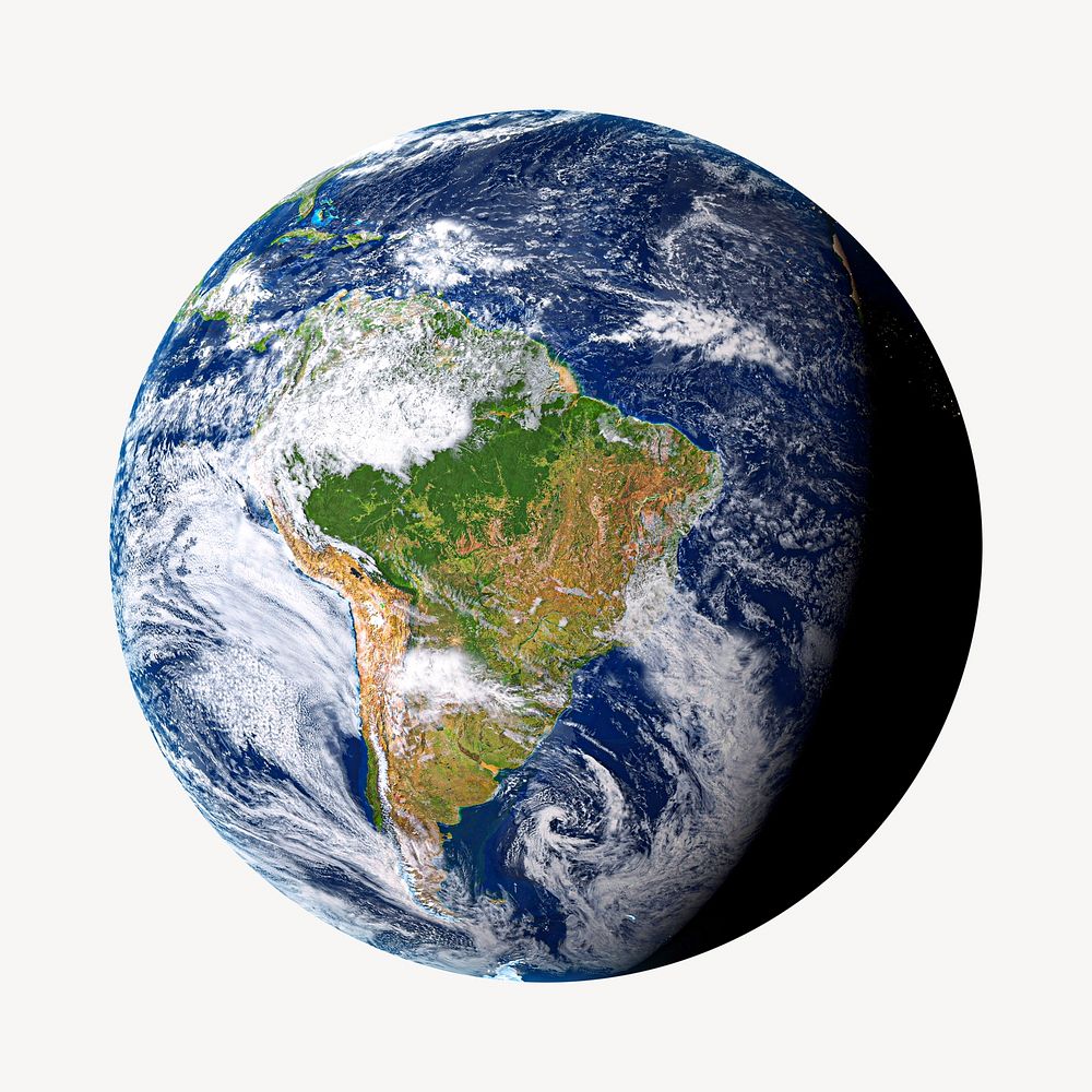 Planet Earth surface, isolated image