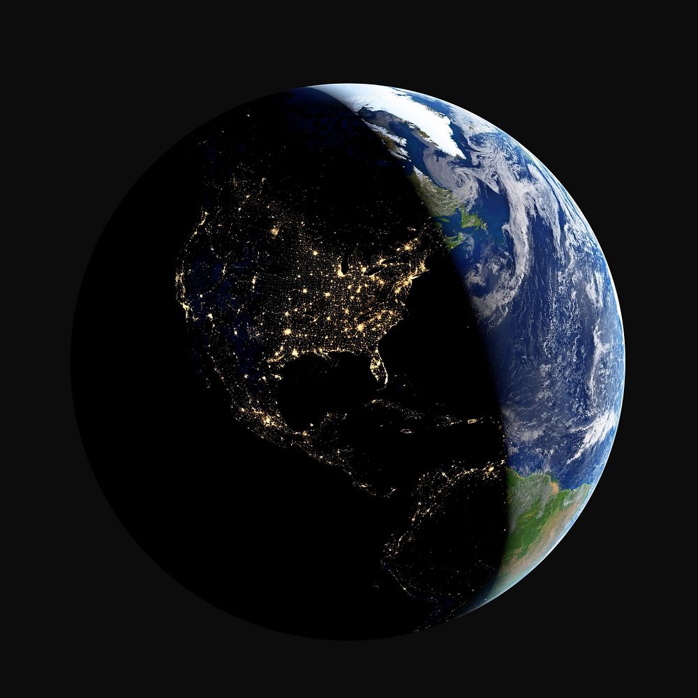 Planet Earth surface, isolated image