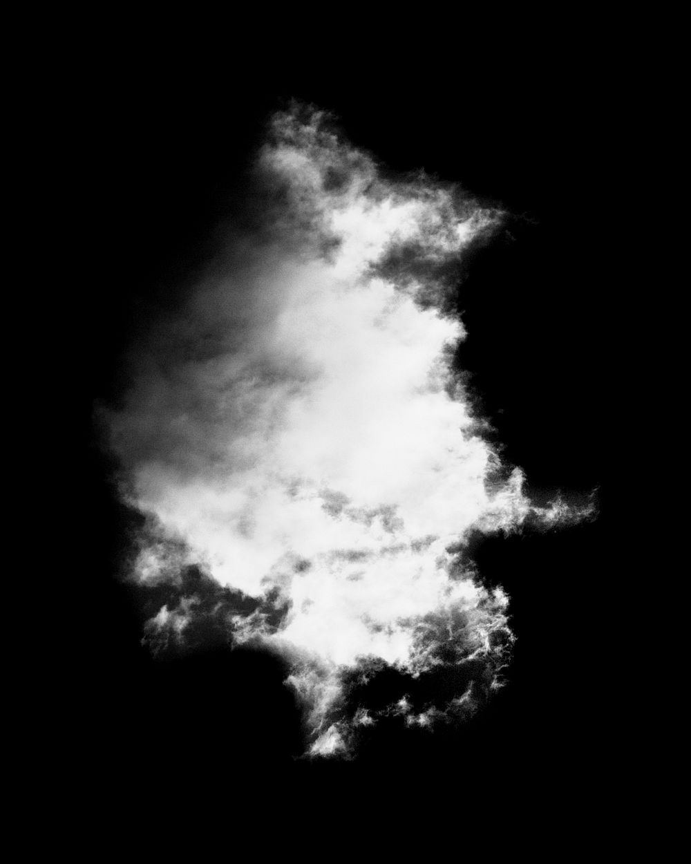 White cloud, isolated image