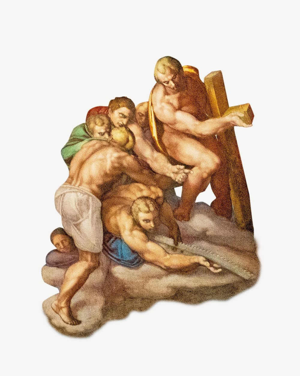 The Last Judgment, the Sistine Chapel fresco, ancient illustration in Vatican City psd