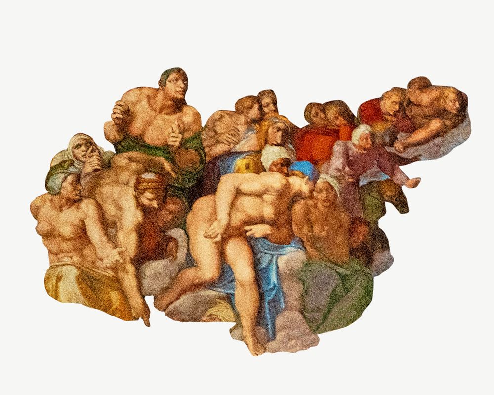 The Sistine Chapel fresco, ancient illustration in Vatican City psd