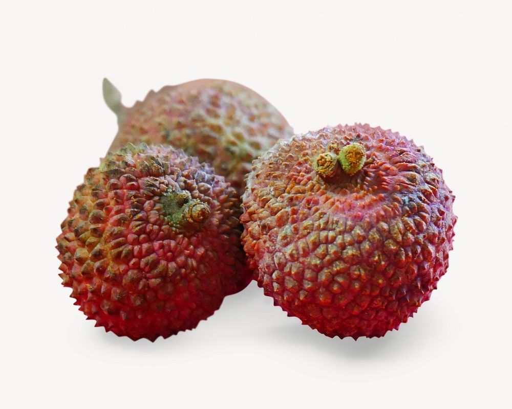 Lychee fruit, isolated image