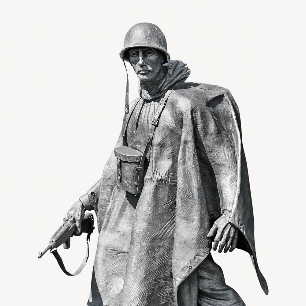 Soldier statue, isolated image