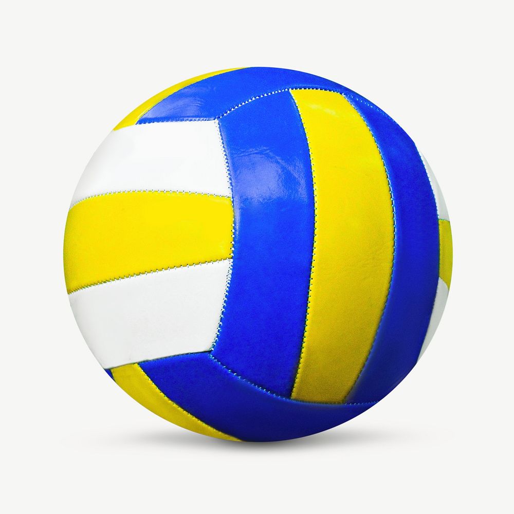 Volleyball sport equipment collage element psd