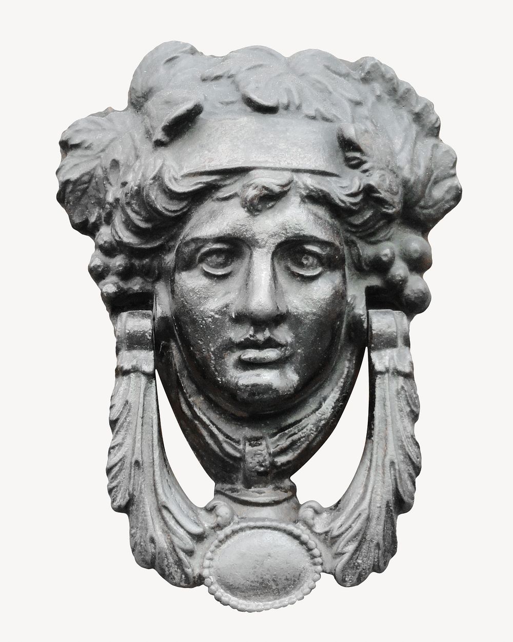 Athena door knocker, isolated image