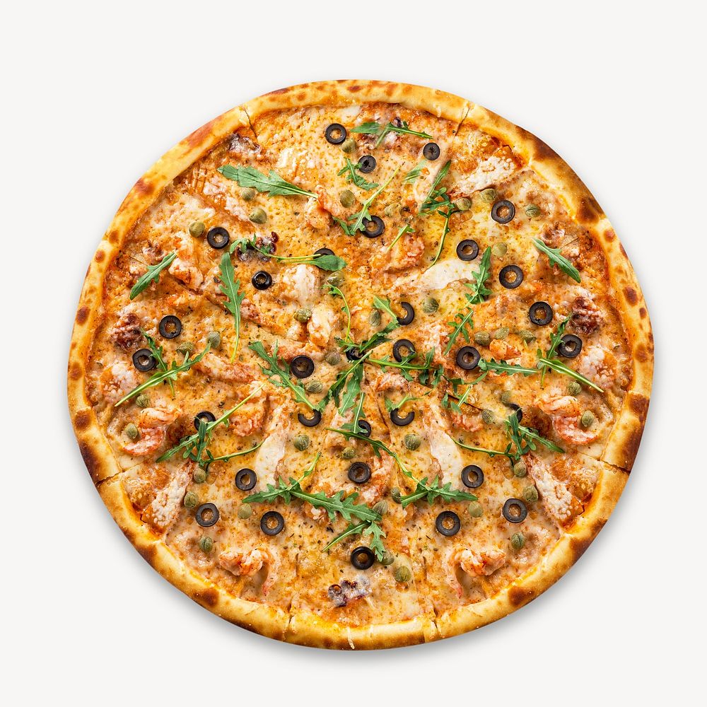 Homemade pizza food, isolated image